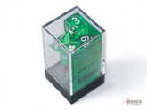 CHESSEX - Dados Poliédricos Traslucent Green/White - Gamesmart